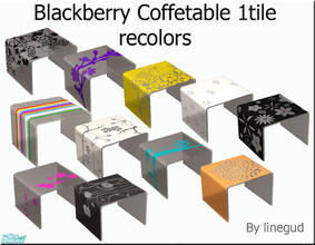 Sims 2 — Blackberry - 1 tile coffetable recolors by linegud — 11 new recolors for my blackberry coffetable. Some of the