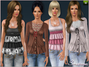 Sims 3 — 297 - Casual set by sims2fanbg — .:297 - Casual set:. Items in this Set: Top in 3 recolors,Custom