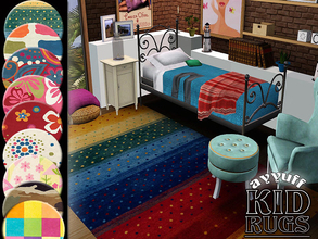 Sims 3 — Kid Rugs by ayyuff — 9 new colorful rugs...