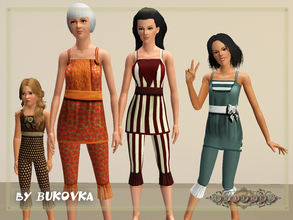 Sims 3 —  Lingerie with pants Steampunk by bukovka — Female clothing with pants for all ages. Enclosed sufficiently to