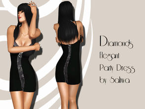 Sims 3 — Diamonds Elegant Party Dress by saliwa — Elegant Coctail Dress for your sims as everyday and formal clothing.