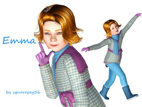 Sims 3 — Emma by squarepeg56 — Emma is an adorable little girl who loves to read, is artistic and lucky. She is made for