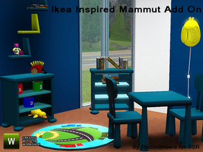 Sims 3 — Ikea Inspired Mammut Add On by TheNumbersWoman — Inspired by Ikea this set is an add on for the whimsical Mammut