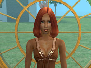 Sims 2 — Florance Creo by SilantWanderer — Florance is a fiery young sim who enjoys spending time out and about the town.