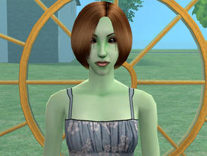 Sims 2 — Odessa Caliente by SilantWanderer — Odessa is the result of an alien abduction, and she actually came out very
