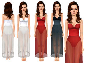 Sims 3 — Superwoman outfit  by Weeky — Mesh: custom Recolorable: yes, in 3 recolorable palettes CAS thumbnails: YES