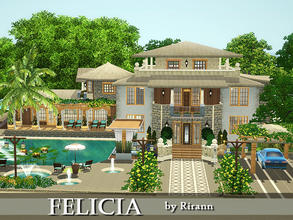 Sims 3 — Felicia by Rirann — A 3 stories summer home which can be suitable for a big family. It has a swimming pool,