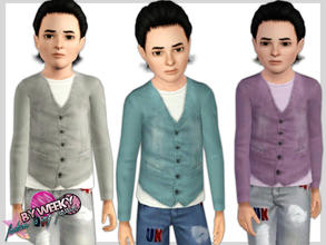 Sims 3 — Stylish jacket by Weeky — Only Top. Stylish jacket for boys. Recolorable. Vaild for everyday, formal. No new