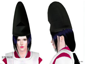 Sims 3 — Eboshi by 583 — 1. The hat of black lacquer worn by the gyoji presiding over a sumo match; 2. The high hat for