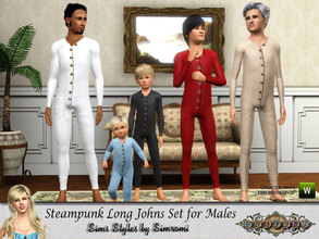 Sims 3 — Fratres Steampunk Long Johns Set ~ PM thru EM by simromi — Keep your sims warm in these Steampunk long johns