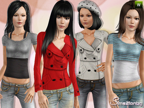 Sims 3 — 298 - Teen set by sims2fanbg — .:298 - Teen set:. Items in this Set: Top in 3 recolors,Recolorable,Launcher