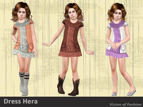 Sims 3 — Vision of Fashion - Dress Hera by Visiona — Lovely dress for female childs. The lace gives it a romantic touch.