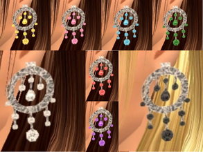 Sims 2 — Jewel Chandelier Earrings Set by zaligelover2 — 8 pairs of chandelier earrings for your sims. Mesh required.