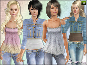 Sims 3 — 299 - Casual set by sims2fanbg — .:299 - Casual set:. Items in this Set: Top in 3 recolors,Custom