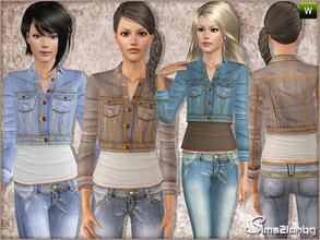 Sims 3 — 299 - Casual top with jacket by sims2fanbg — .:299 - Casual set:. Jacket with top in 3