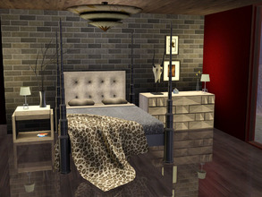 Sims 3 — Sara's Bedroom by sim_man123 — A whimsical contradiction, this modern and earthy bedroom is sure to become the
