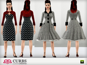 Sims 3 — Invierno Retro set01 by Colores_Urbanos — This set includes two options, coat and bolero, for pin up girls style