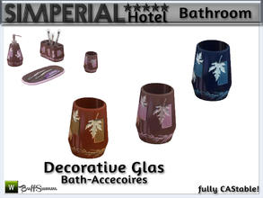 Sims 3 — Simperial Bath Glas by BuffSumm — Decorative glas matching the SIMPERIAL***** Bathroom. ***TSRAA***