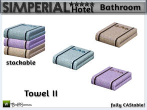 Sims 3 — Simperial Bath Towel II by BuffSumm — Decorative towel - stackable. Matching the SIMPERIAL***** Bathroom.
