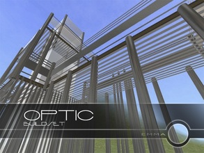Sims 2 — Optic Buildset by Emma_O — a set of 7 columns, 3 regular fences, 2 partitions, and 2 floorings. all new meshes.