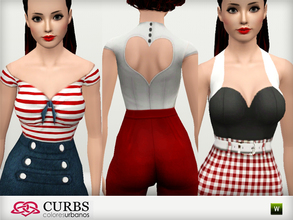 Sims 3 — pinuphigh-waistedpants by Colores_Urbanos — This set includes 3 diferent high-waisted pants, for girls who love
