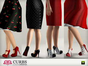 Sims 3 — curbs shoes 01 by Colores_Urbanos — this set contains two pairs of shoes that complement your style rockabilly.