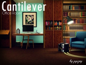 Sims 3 — Cantilever Office Roomm by pyszny16 — Simply stylish and modern office room is a perfect choice to small