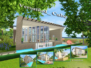 Sims 3 — Versatiled_Cube by matomibotaki — Modern cube-style house for the sims 3, luxury and with unique built details.