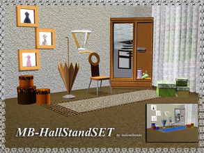 Sims 3 — MB-HallStandSET by matomibotaki — New hall stand set with 8 individual items, 8 new meshes to decorate your