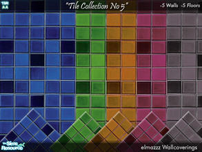 Sims 2 — Tile Collection No5 by elmazzz — -Fifth set of tile collections which can be used in Bathrooms, Kitchens etc.