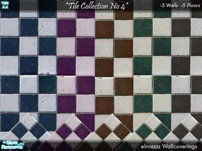 Sims 2 — Tile Collection No4 by elmazzz — -Fourth set of tile collections which can be used in Bathrooms, Kitchens etc.