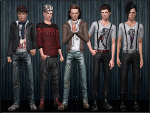 Sims 3 — MaleFashionSet4 by Shojoangel — Hi, this set included sweater, jeans, pants, pullover and pants with