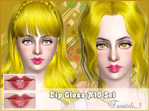 Sims 3 — Lip Gloss N10 Set by TsminhSims — A New Lip Gloss Set for your Sims. - For all ages and genders - CAS thumbnail