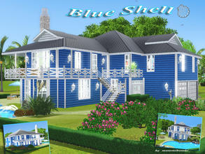 Sims 3 — Blue_Shell by matomibotaki — It smells like summer. A soft breeze of beach with sea-air. Blue_Shell is a house