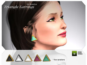 Sims 3 — Triangle Earrings by katelys — New simple yet stylish earrings for young/adult females.