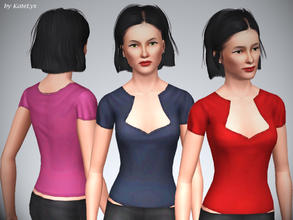 Sims 3 — So Retro Top 03 by katelys — New hand-painted top for adult/young adult females.