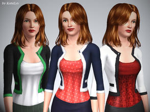 Sims 3 — So Retro Top 02 by katelys — New hand-painted top for adult/young adult females.