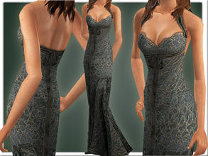 Sims 2 — Mariska Hargitay\'s Frill Mermaid Dress by Cleotopia — A dress as seen on Mariska Hargitay on the 2012