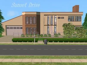 Sims 2 — Sunset Drive by millyana — Sim builders admired the sunset as they built and decided to paint the interior walls