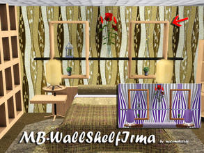Sims 3 — MB-WallShelfIrma by matomibotaki — MB-WallShelfIrma, new deco wall shelf mesh with 2 recolorable areas and 7