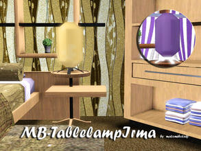 Sims 3 — MB-TablelampIrma by matomibotaki — MB-TablelampIrma, new table lamp with cylindrical head and crossed stand, 2