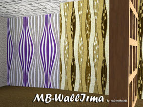 Sims 3 — MB-WallIrma by matomibotaki — MB-WallIrma, new wallpaper in 2 variations, each with 3 recolorable areas, to find