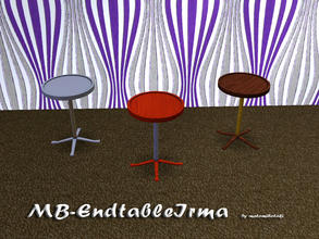 Sims 3 — MB-EndtableIrma by matomibotaki — MB-EndtableIrma, little round endtable with 2 recolorable areas and 3 included