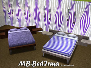Sims 3 — MB-BedIrma by matomibotaki — MB-BedIrma, new double bed with included endtables and 4 slots, each endtables has