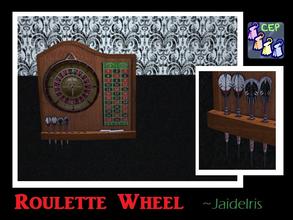 Sims 2 — JaideIris Custom Dartboards - Roulette Dartboard by Jaideiris2 — A casino roulette wheel dartboard recolor, with