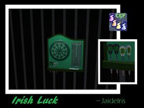 Sims 2 — JaideIris Custom Dartboards - Irishluck Dartboard by Jaideiris2 — A clover dartboard for your lucky sims. 4 leaf