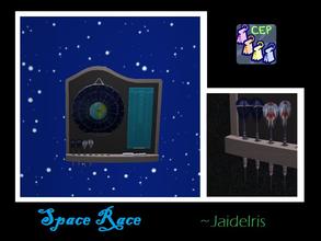 Sims 2 — JaideIris Custom Dartboards - Spacerace Dartboard by Jaideiris2 — A sci-fi dartboard, alien vs. human ship deco
