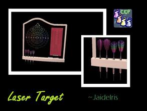 Sims 2 — JaideIris Custom Dartboards - Laser Target Dartboard by Jaideiris2 — A lazer circle dartboard with custom