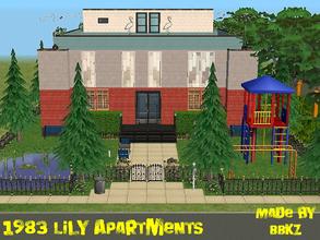 Sims 2 — 1983 Lily Apartments by BBKZ — 7 units for single, couple and family with kids. Fully furnished & decorated.