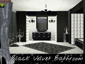 Sims 3 — Bathroom Black Velvet by BuffSumm — Modern and stylish designed. Black and chrome are the basic colours of this